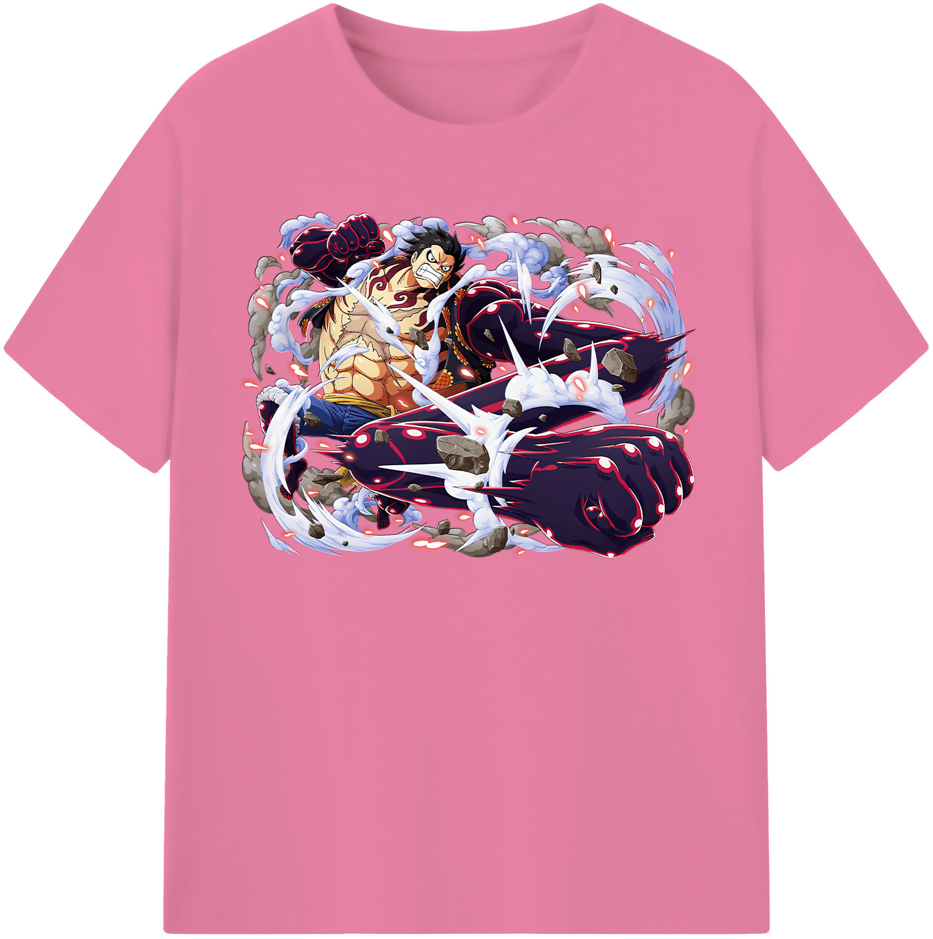 ワンピース モンキー・D・ルフィ ONE PIECE Monkey D. Luffy 綿100％半袖Tシャツ（フロントプリント）